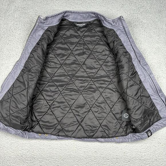 American Giant Vest Men’s Small Gray Full Zip Work Wear Outdoor Quilted USA - Picture 4 of 8